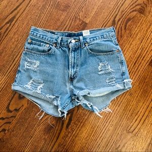 Vintage Levi's 505 high waisted distressed Shorts